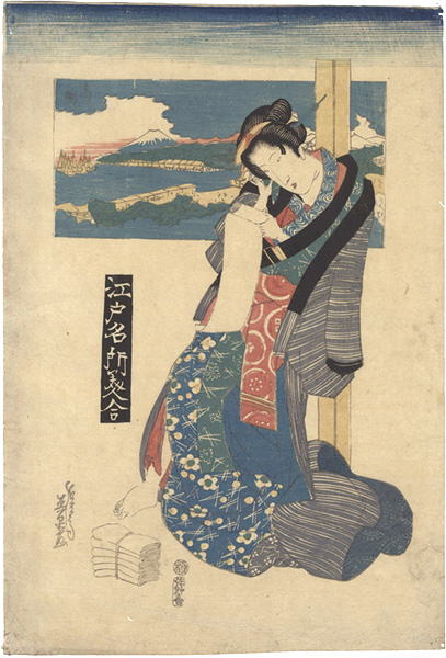 Eisen “Collection of of Beauties Paired with Famous Places in Edo / Takanawa”／