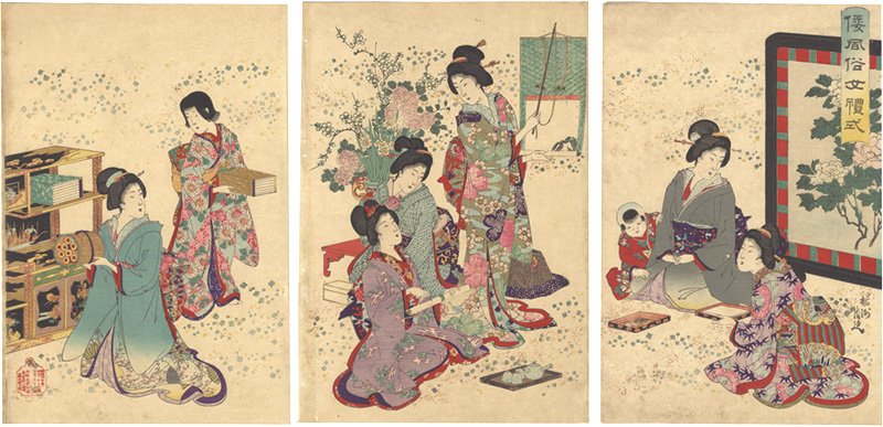 周延｢倭風俗女礼式｣／