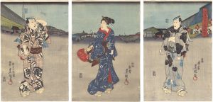 <strong>Toyokuni III</strong><br>Night Scene of the Flowers of ......