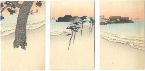 ｢木版絵葉書　朝の海｣