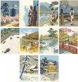 <strong></strong><br>木版絵葉書　国際観光都 京の文化