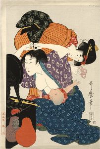 Utamaro/In Front of the Mirror Srand【Reproduction】[鏡台前【復刻版】]