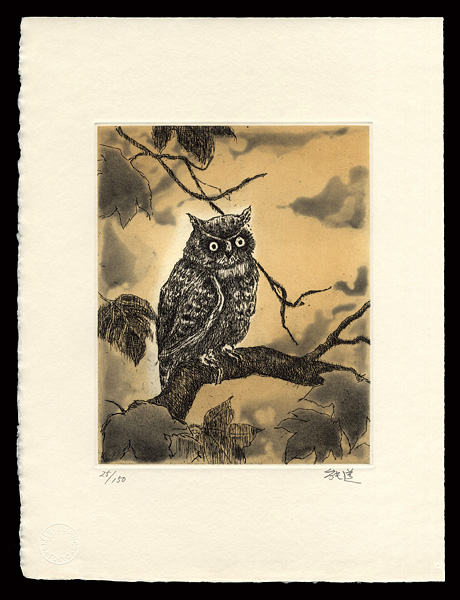 Fujimoto Yoshimichi “Scops Owl”／