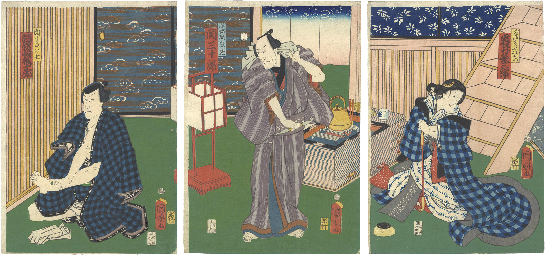 国明｢月見瞻名画一軸｣／