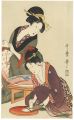 <strong>Utamaro</strong><br>She is making garnishs with sl......