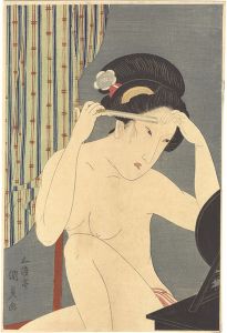 Kunisada I/Shaving the Eyebrows (tentative title)【Reproduction】[眉剃り（仮題）【復刻版】]