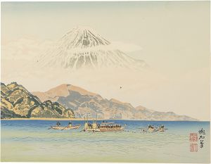定方塊石｢清水港と富士｣