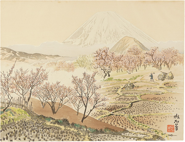 Jokata Kaiseki “Plum Trees in Shimosoga and Mount Fuji”／