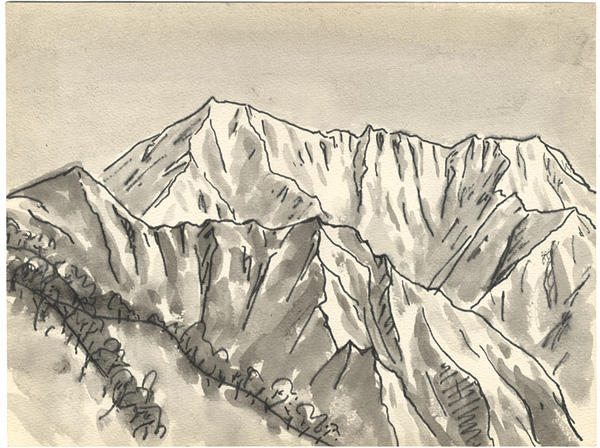 Sakamoto Naoyuki “Sketch Mt.Kamuiekuuchikaushi”／