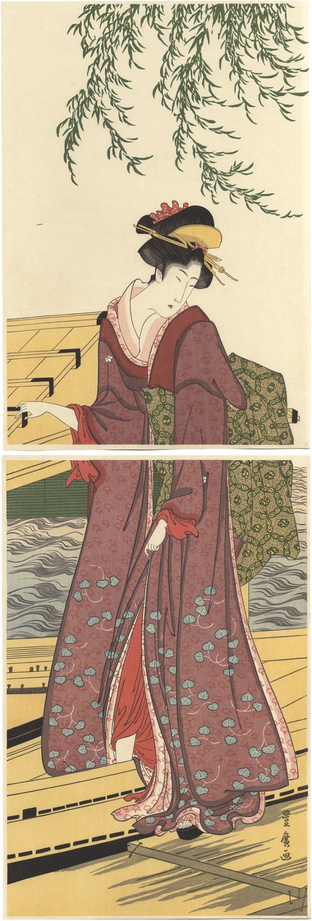 Toyohiro “Woman at the Boatslip【Reproduction】”／