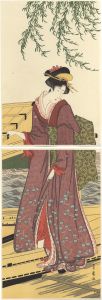 Toyohiro/Woman at the Boatslip【Reproduction】[舟つき場の美人【復刻版】]