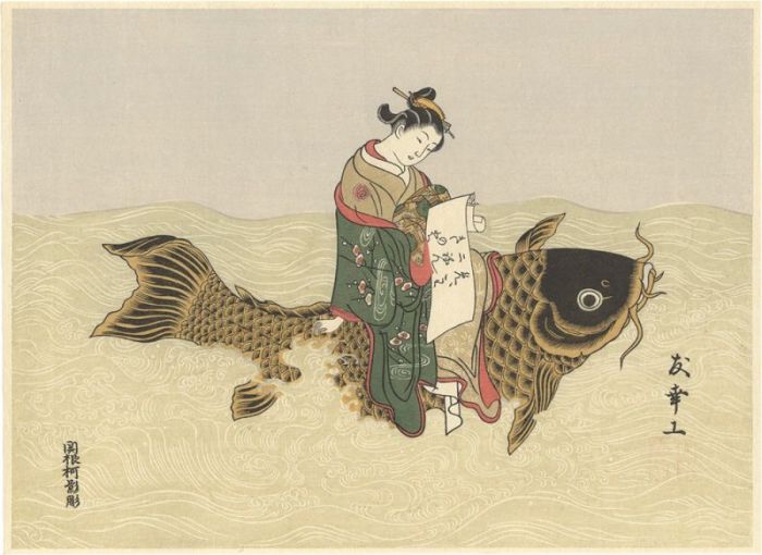 春信｢立見琴高仙人【復刻版】｣／