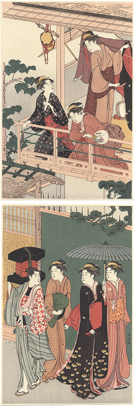 Kiyonaga “Fan-Paper Vendor【Reproduction】 ”／