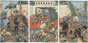 Kuniyoshi/Popular Romance of the Three Kingdoms / Liu Xuande Breaks the Siege of Beihai[通俗三国志之内　劉玄徳北海解囲]