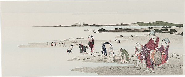 Hokusai “Ebb-Tide Shellfish Gatherers【Reproduction】”／