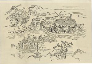 Moronobu/Boating on Sumida River【Reproduction】[墨田川の舟遊び【復刻版】]