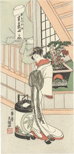 Buncho/The Courtesan Handayu  of Naka-Ogiya【Reproduction】[中あふきや内半太夫【復刻版】]