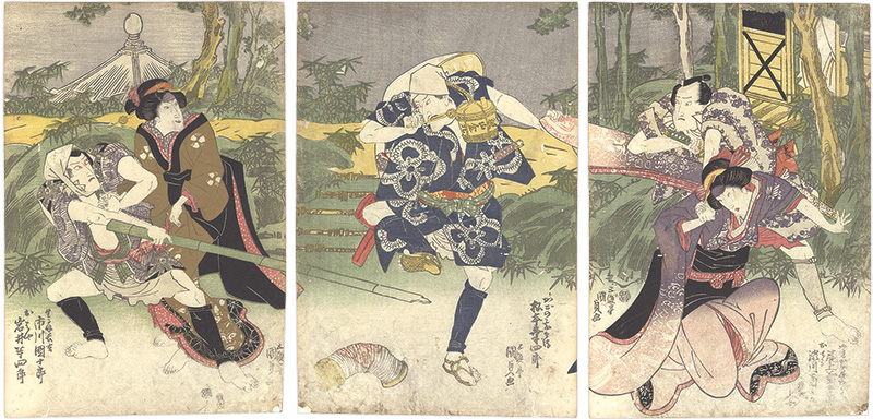 Kunisada I “Kabuki Play: Cho mo Hiyoku Yamazaki Odori”／