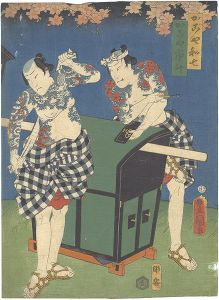 Toyokuni III/Kabuki Play: Tsuki Yuki Hana Don-e no Kakegaku[月雪花鈍画掛額]