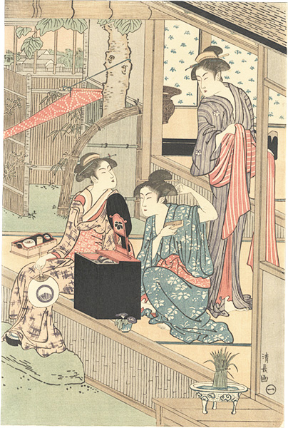 Kiyonaga “Washday (right piece)【Reproduction】”／