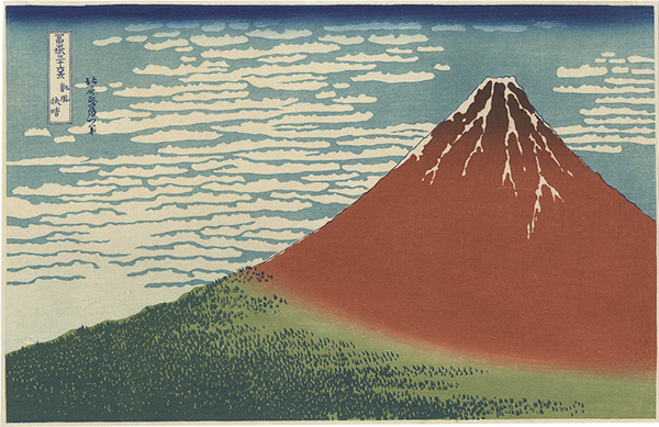 Hokusai “Thirty-six Views of Mount Fuji / Fine Wind, Clear Weather【Reproduction】”／