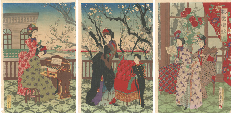 Chikanobu “Picture of Songs and Plum Blossom”／