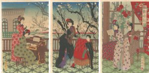 Chikanobu/Picture of Songs and Plum Blossom[梅園唱歌図]