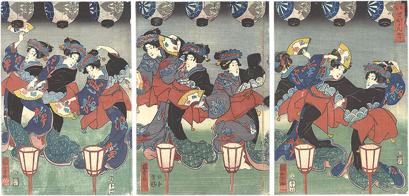 Kuniyoshi “Ise Ondo Dance”／