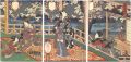 <strong>Toyokuni III</strong><br>Genji Reflects on the Blossoms......