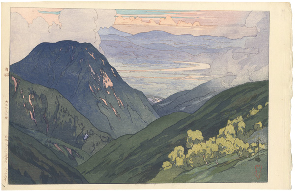 Yoshida Hiroshi “Twelve Scenes in the Japan Alps / From Daitenjodake”／