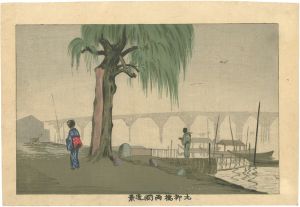 Kiyochika/Distant View of Ryogoku at Moto-Yanagi Bridge[元柳橋両国遠景]