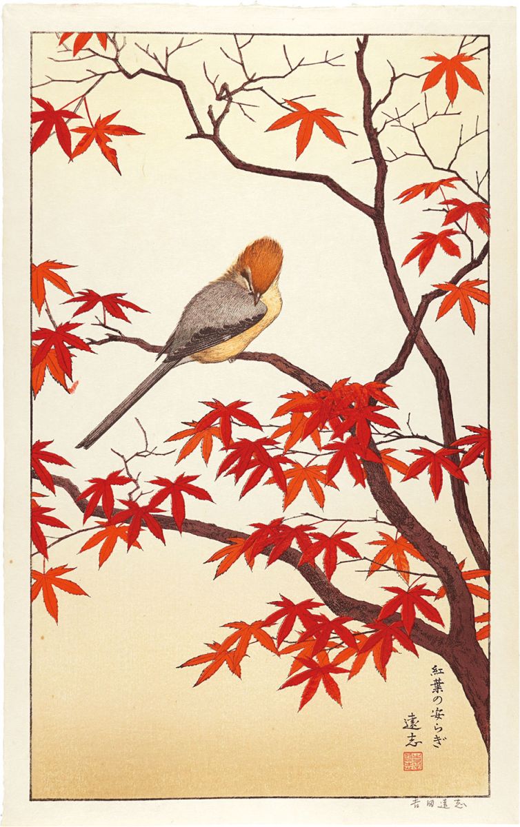 Yoshida Toshi “Serenity of Red Maple”／