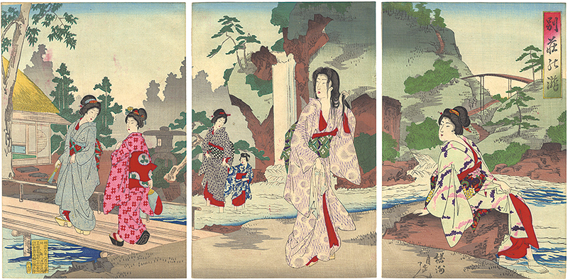 Chikanobu “Waterfalls of a Villa”／