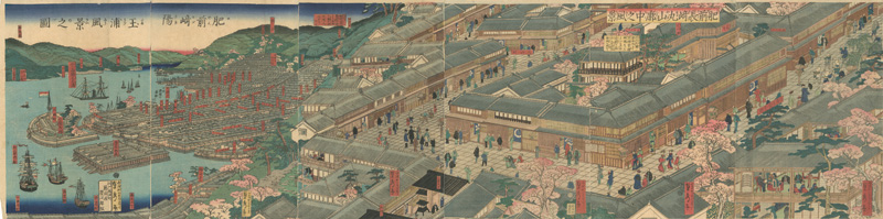 Sadahide “View of the Inside of Maruyama at Nagasaki, Hizen Province”／