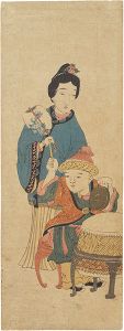 Unknown/Nagasaki-e: Woman and a Child[長崎絵　婦人と子供]