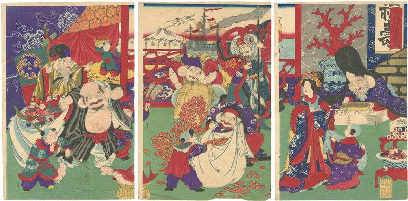 Chikanobu “Seven Lucky Gods, Treasured Possession”／