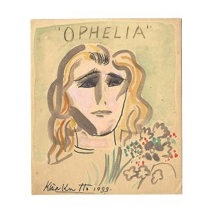 伊藤熹朔｢自筆画小色紙　OPHELIA｣