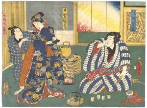 Toyokuni III/Kabuki Play: Date Kurabe Okuni Kabuki[伊達競阿国戯場]