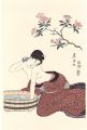 <strong>Toyokuni I</strong><br>Azaleas: Woman Washing Her Nec......