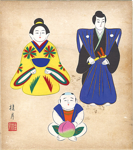 Shimizu Keigetsu “Shikishi Paper Board: Dolls”／