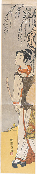 Koryusai “Young Man Dressed as Komuso【Reproduction】”／