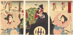Kunichika/Kabuki Play: Hatsu Hikage Misuji no Kumadori[初旭影三筋隈取]