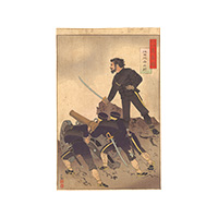 Kiyochika “Mirror of Army and Navy Heroes / Artillery Captain Ikeda”／