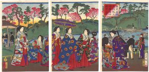 Hiroshige III/Famous Places in Tokyo / The Garden of Yasukuni Shrine at the Top of Kudanzaka Slope[東京名所　九段阪上靖国神社庭中之景]