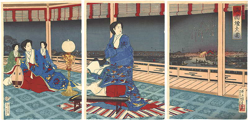 Yasuji,Tankei “Fireworks at Ryogoku”