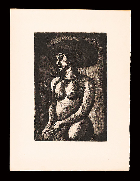 Georges Rouault “Reincarnations du pere Ubu : Fille au Grand Chapeau”／