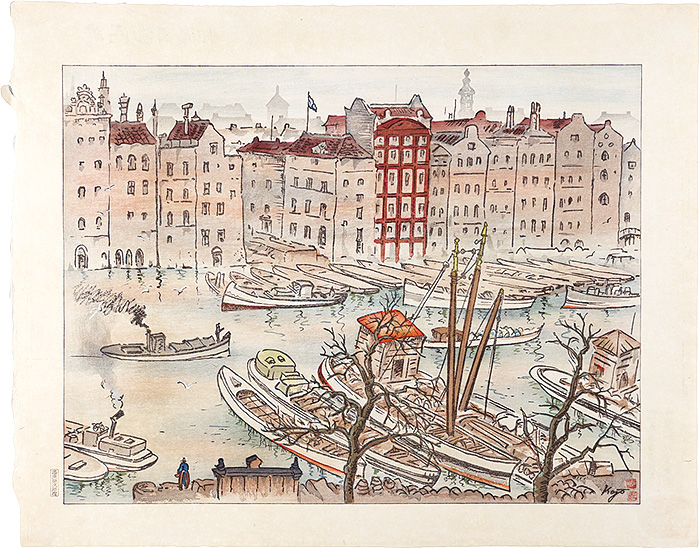 Kojo Kokan “Prints of Views and Customs around the World, Volume 1 / No. 7 of 10: Amsterdam, the Netherlands”／