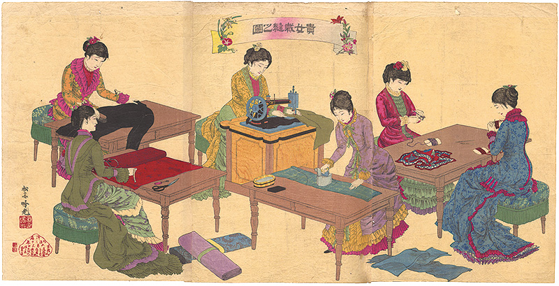 Ginko “Illustration of Ladies Sewing”／