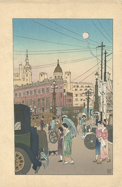 Nakazawa Hiromitsu “Nihonbashi in Early Spring”／