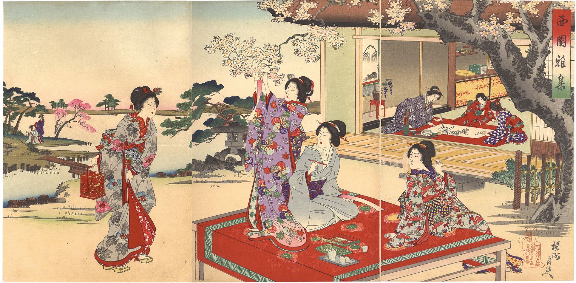 Chikanobu “Elegant Gathering in the Western Garden”／